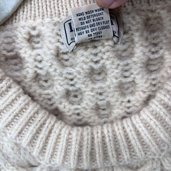 L.L. Bean Cream Cable Knit Sweater - Picture 6 of 11